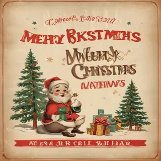 vintage merry christmas
