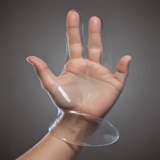 transparent prayer hand