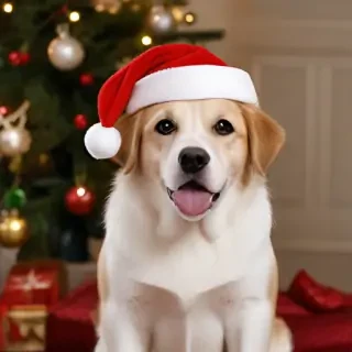 christmas dog wallpaper