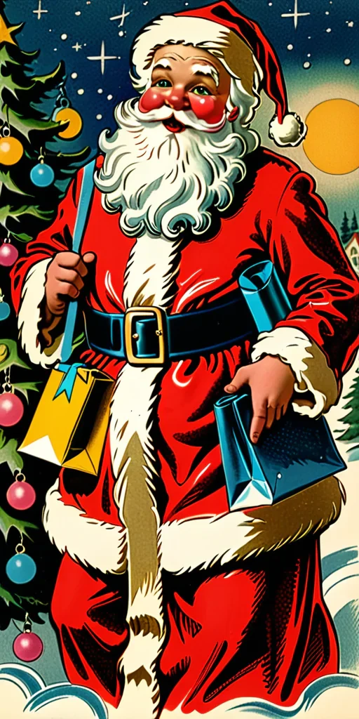 vintage santa images free