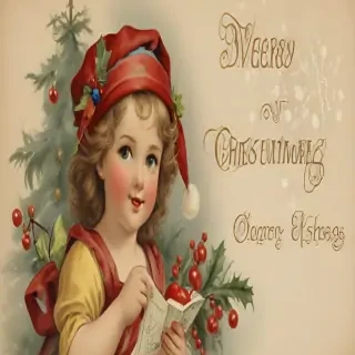 vintage merry christmas image