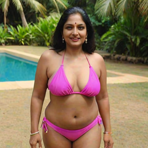 indian aunty in bikini
