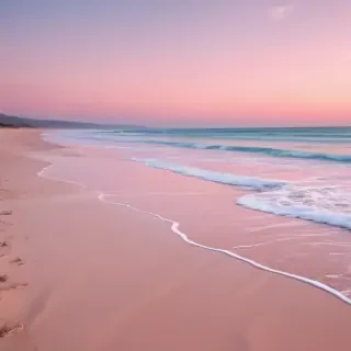pastel pink beach wallpaper