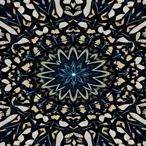 Create a high-resolution image of an intricate black mandala design with symmetrical patterns centered on a star, shot with a Canon EOS R5 at f/8, ISO 100, 50mm lens, in natural light from an overhead angle for enhanced detail and sharpness.