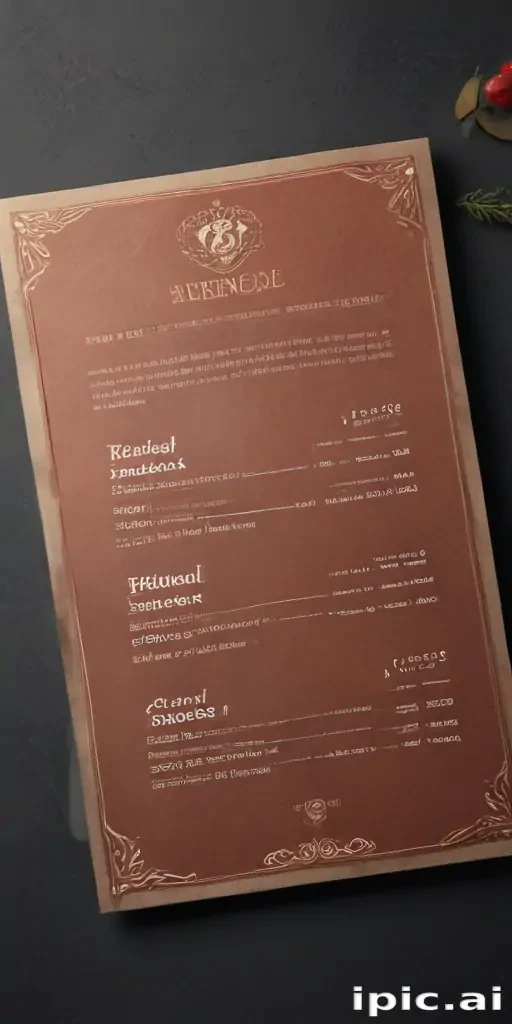 menu mock up