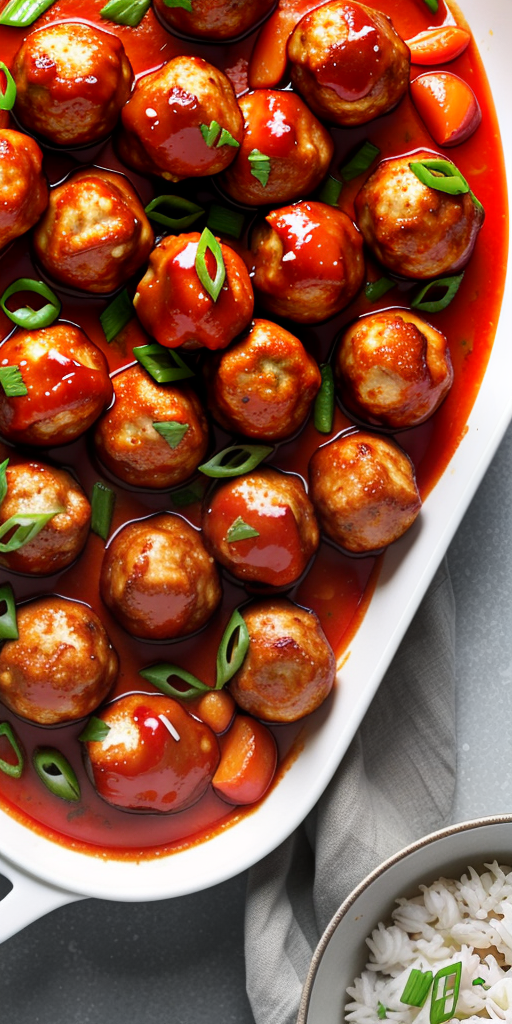 sweet and sour chicken meatballs