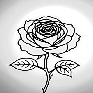 rose outline