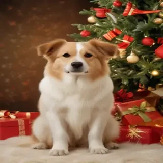 christmas dogs wallpaper