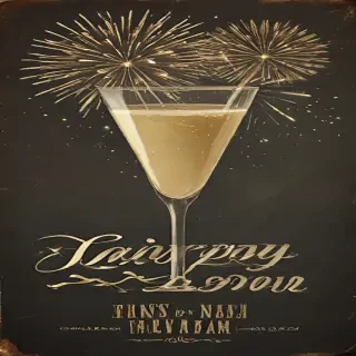 happy new year vintage