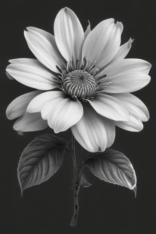 flower clip art black and white