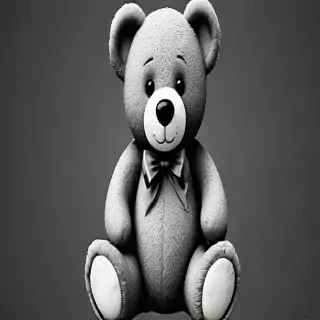 teddy bear clipart black and white