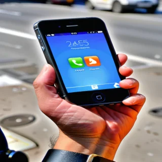 phone on hand