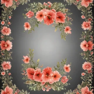 transparent floral border