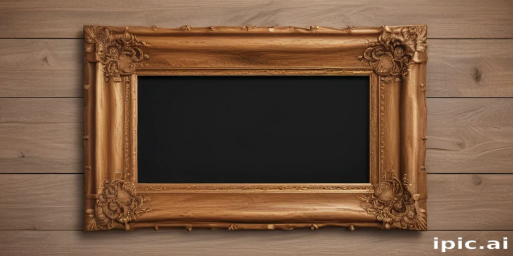 wooden picture frame png