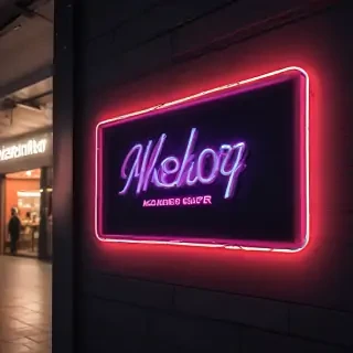neon sign mockup