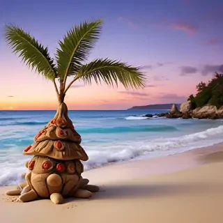 christmas beach wallpaper