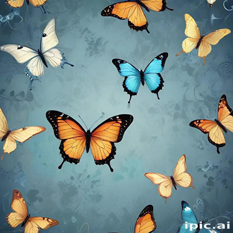 background with butterflies