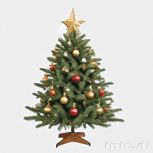 Beautifully Decorated Christmas Tree with Colorful Ornaments and Star ...