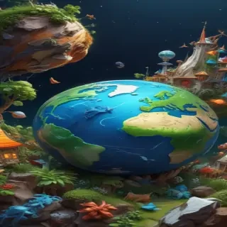 cartoon picture of the planet earth