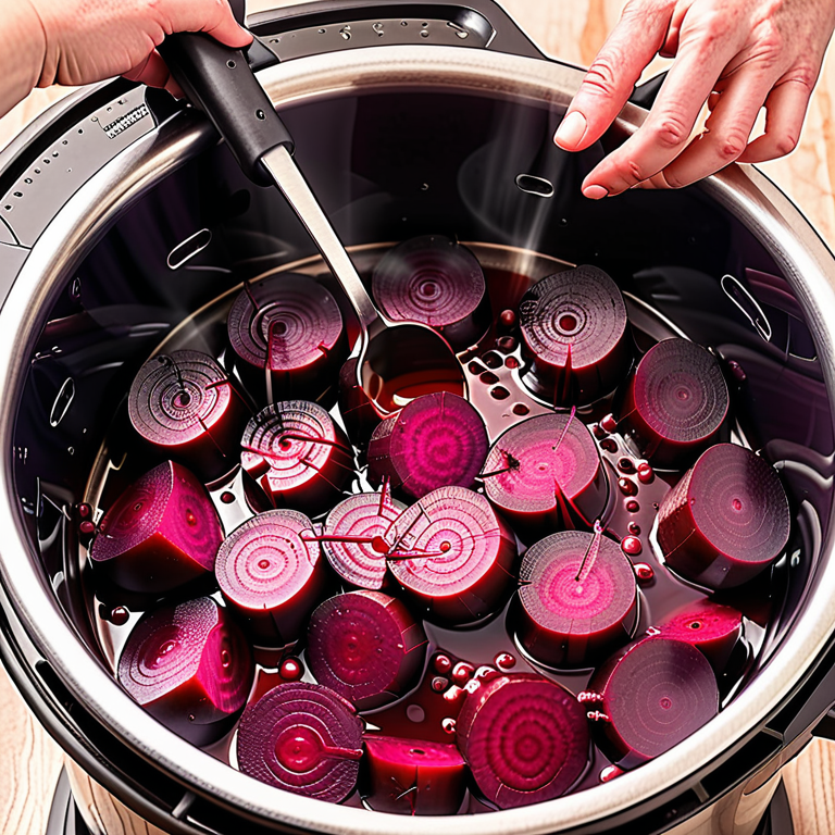 cooking beetroot in a pressure cooker