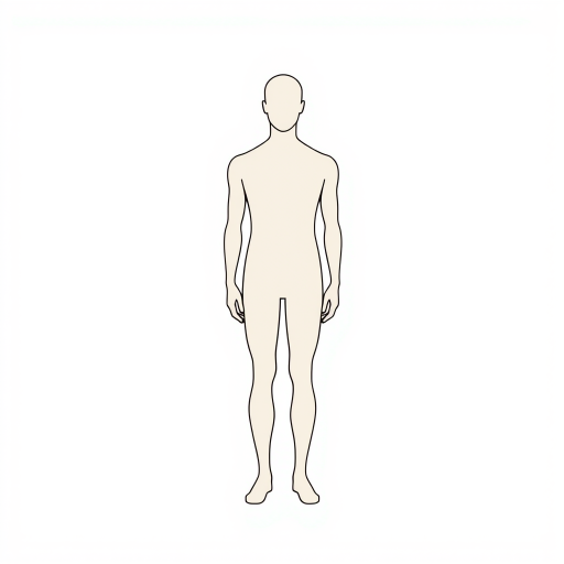 Create a minimalist vector illustration of a standing human figure in a solid color, using a high-resolution camera with a 50mm lens, aperture f/2.8, ISO 100, and a clean white background to enhance color contrast.