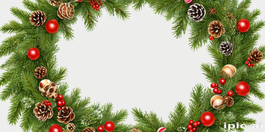 A Festive Holiday Wreath Adorned with Red Berries and Pinecones.