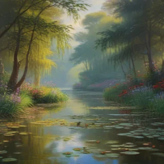 monet painting wallpaper