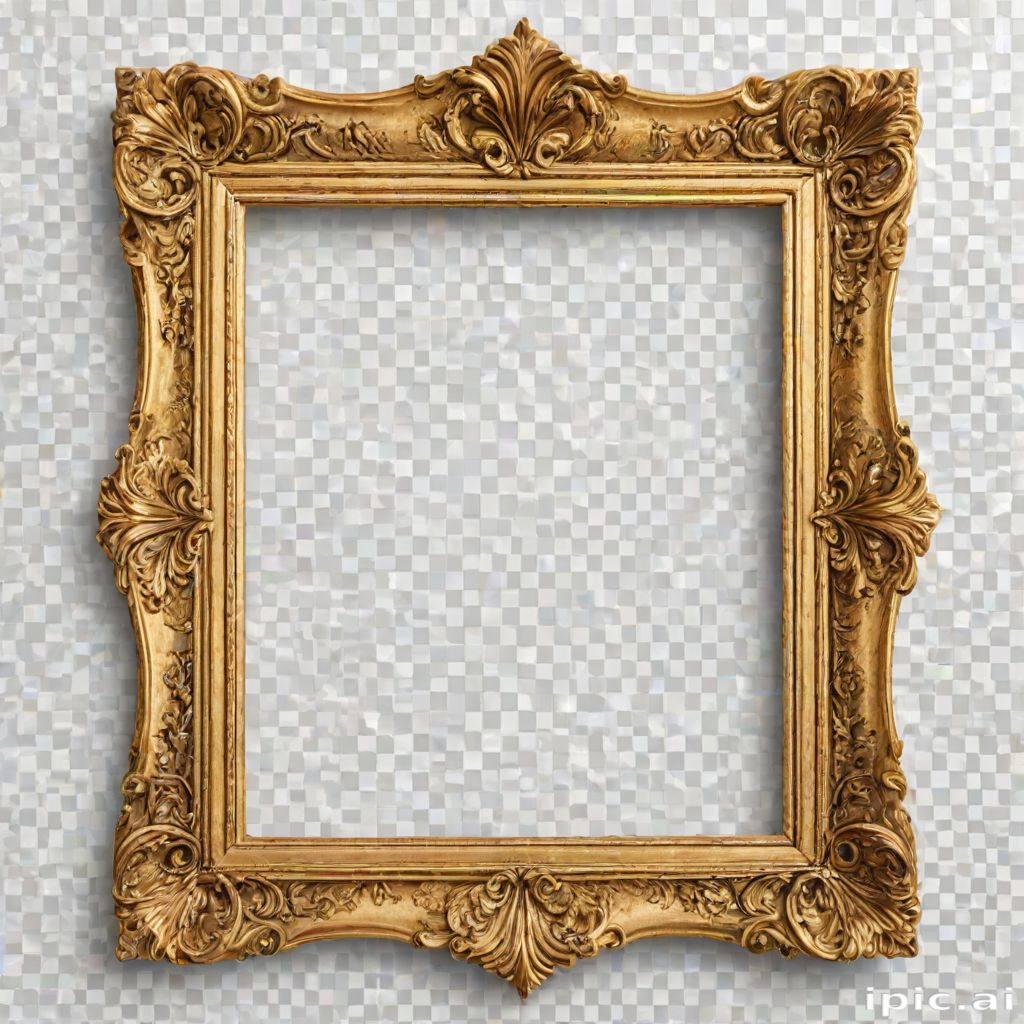 gold frame transparent background