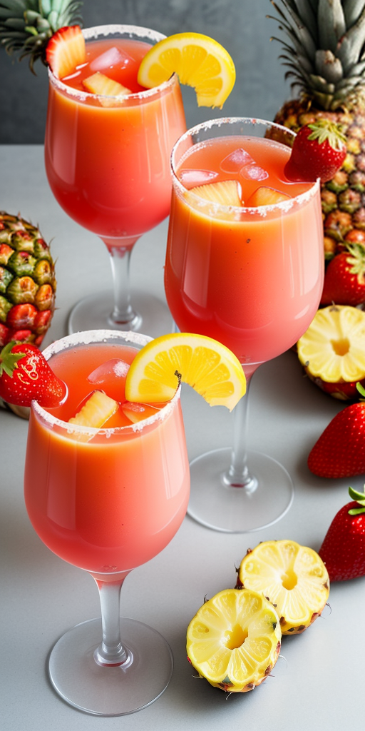 strawberry pineapple tequila sunrise recipe