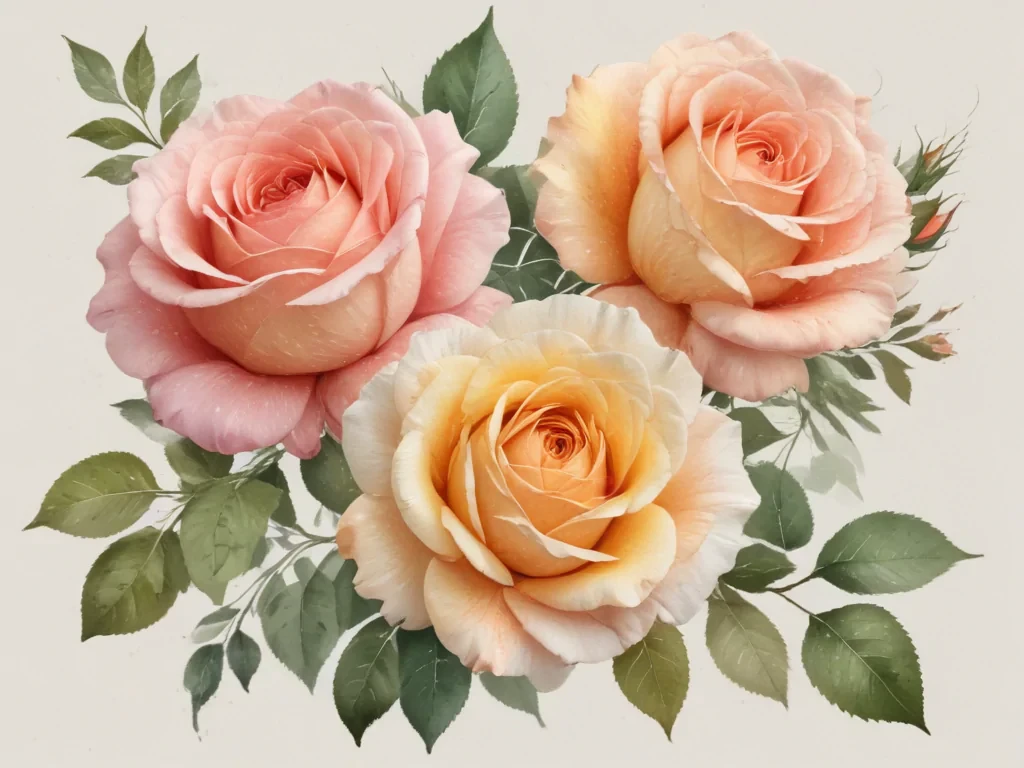 watercolor roses png