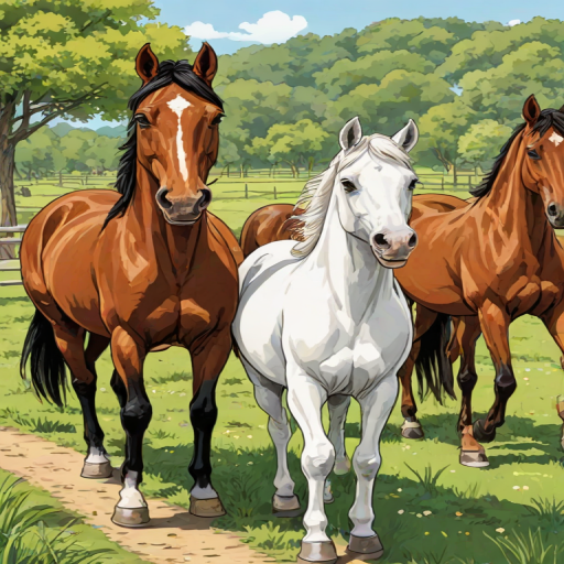 horses cartoon