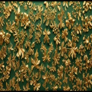 gold and green background