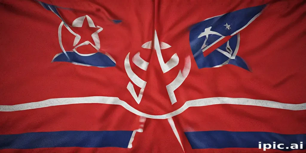 north korea flag