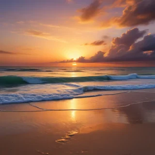 sunset on the beach backgrounds
