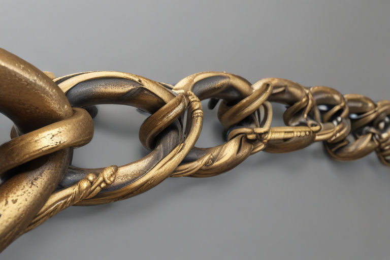Intricate Golden Chain Link Design Showcasing Artistic Craftsmanship ...