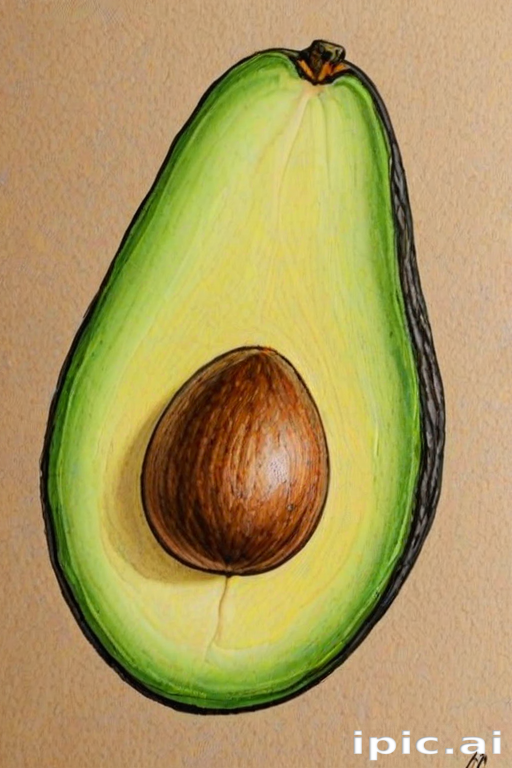 avocado drawing