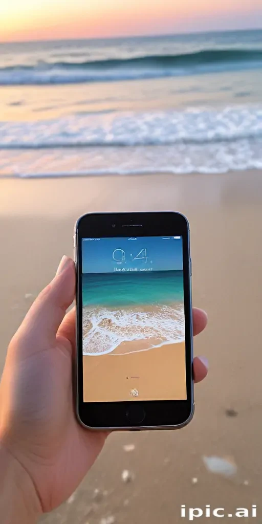 iphone beach