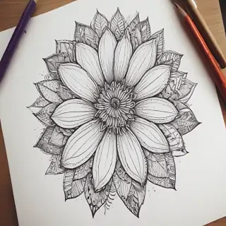 flower doodle art