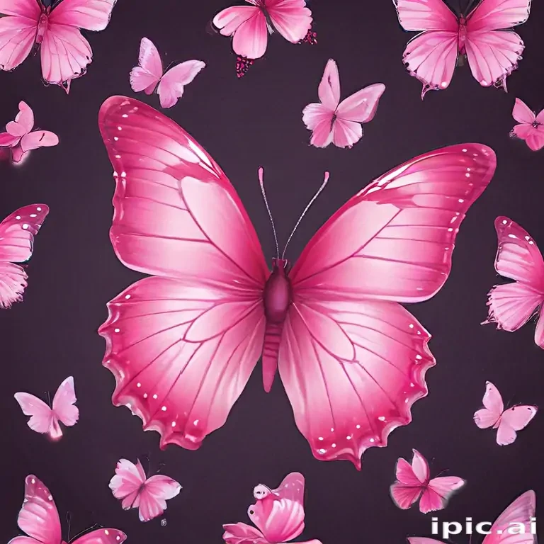 cute pink butterfly wallpaper