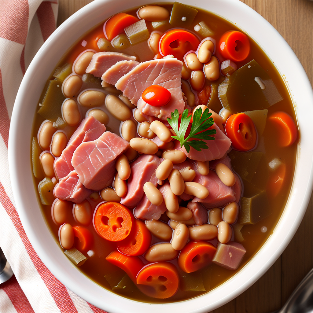 calories in ham and bean soup