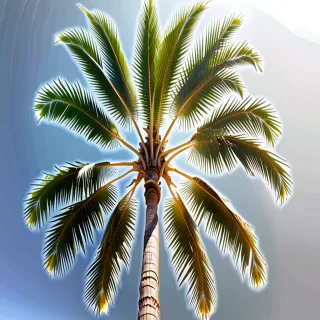 transparent palm tree