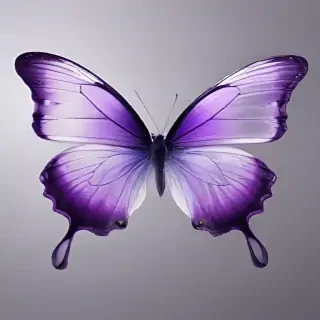 transparent purple butterfly