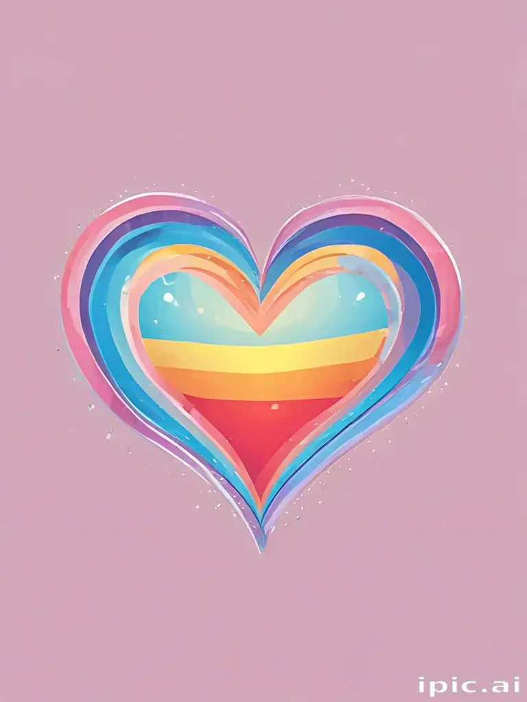 rainbow heart png