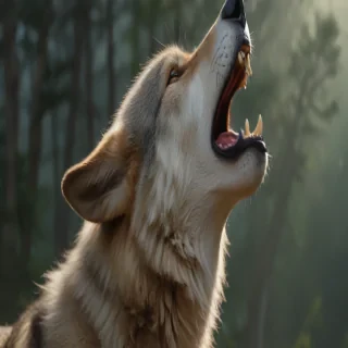 wolf howling png