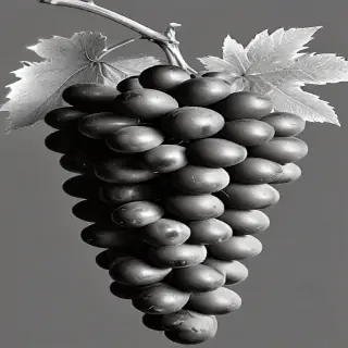 grapes clipart black and white