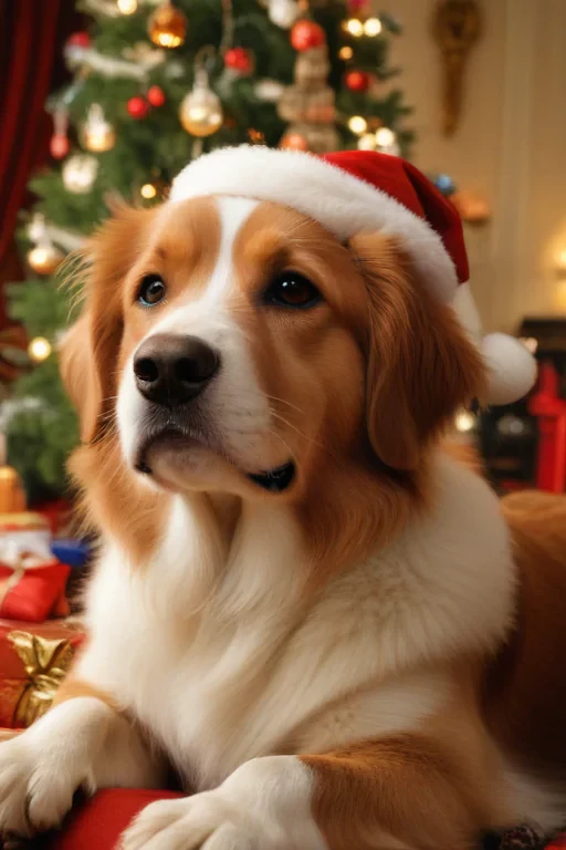 christmas dog wallpaper