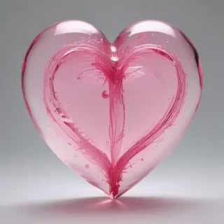transparent pink heart