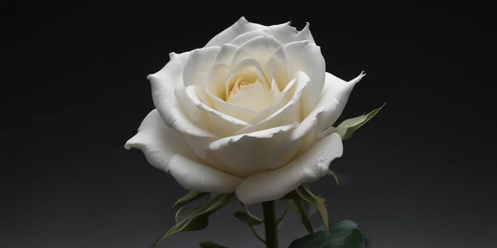 white rose on black