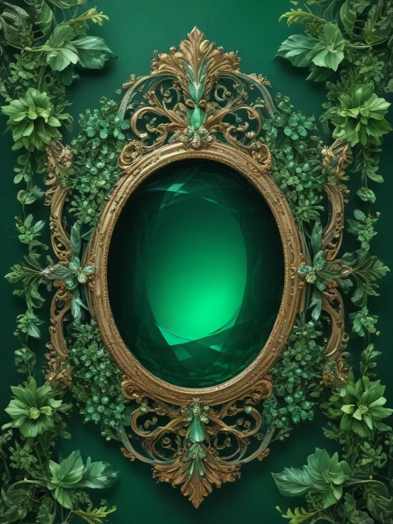 emerald green background