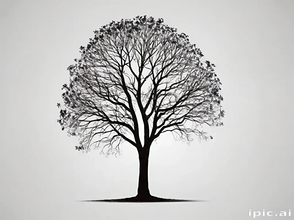 transparent tree silhouette